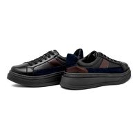 Tenis Casual Masculino Toquio Colors em Couro - Preto