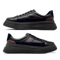 Tenis Casual Masculino Toquio Colors em Couro - Preto