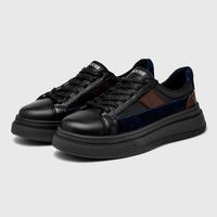 Tenis Casual Masculino Toquio Colors em Couro - Preto