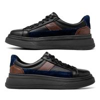 Tenis Casual Masculino Toquio Colors em Couro - Preto
