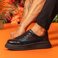 Tenis Casual Masculino Toquio Colors em Couro - Preto