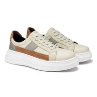 Tenis Casual Masculino Toquio Colors em Couro - Neve