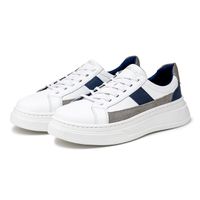 Tenis Casual Masculino Toquio Colors em Couro - Branco