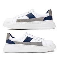 Tenis Casual Masculino Toquio Colors em Couro - Branco