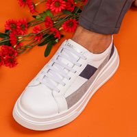 Tenis Casual Masculino Toquio Colors em Couro - Branco