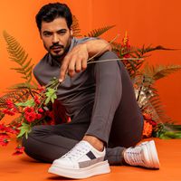 Tenis Casual Masculino Toquio Colors em Couro - Branco