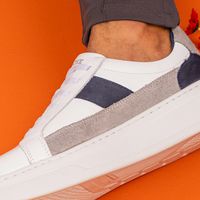 Tenis Casual Masculino Toquio Colors em Couro - Branco