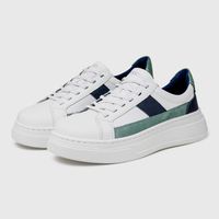Tenis Casual Masculino Toquio Colors em Couro - Branco
