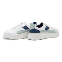 Tenis Casual Masculino Toquio Colors em Couro - Branco