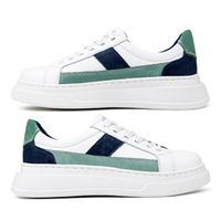 Tenis Casual Masculino Toquio Colors em Couro - Branco