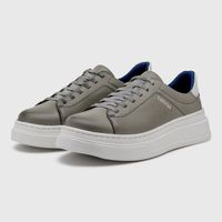 Sapatenis Casual Masculino Toquio em Couro - Silver