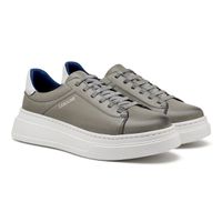 Sapatenis Casual Masculino Toquio em Couro - Silver