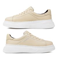 Sapatenis Casual Masculino Toquio em Couro - Marfim E L