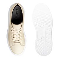 Sapatenis Casual Masculino Toquio em Couro - Marfim E L