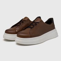 Sapatenis Casual Masculino Laroche Toquio em Couro - Chocolate