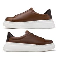 Sapatenis Casual Masculino Laroche Toquio em Couro - Chocolate
