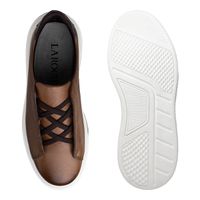 Sapatenis Casual Masculino Laroche Toquio em Couro - Chocolate