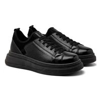 Sapatenis Casual Masculino Laroche Toquio em Couro - Preto