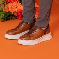Sapatenis Casual Masculino Laroche Toquio em Couro - Chocolate