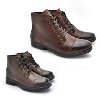 Bota Saara Couro Whisky Tal Pai/ Tal Filho