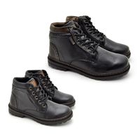 BOTA MASCULINO VACANZA EM COURO PRETO Tal Pai / Tal Filho