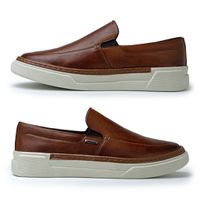 Slip On Iate Masculino Titanium em Couro - Brown