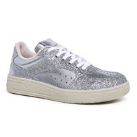 Tênis Glitter Comfort Couro prata - SAPATOTERAPIA