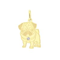 Pingente Cachorro Pug em Ouro 18K - MI13445 - MICHELETTI JOIAS