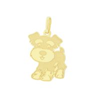 Pingente Cachorro Schnauzer em Ouro Amarelo 18K - MI14931 - MICHELETTI JOIAS