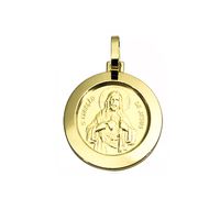 Pingente Medalha Sagrado Coração de Jesus em Ouro 18K - MI16... - MICHELETTI JOIAS