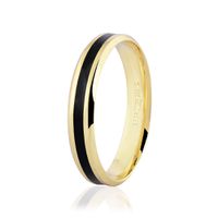 Aliança de Ouro 18K com Detalhe Pigmentado 4mm - 75.0343.2.9... - MICHELETTI JOIAS