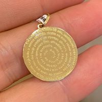 Pingente Medalha Oração do Pai Nosso em Ouro 18K - MI20013 - MICHELETTI JOIAS