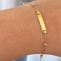 Pulseira Infantil de Chapa com Bolinhas Ouro Tricolor 18K - ... - MICHELETTI JOIAS