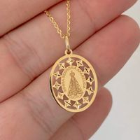 Medalha Oval de Nossa Senhora Aparecida Ouro 18K Vazada - MI... - MICHELETTI JOIAS