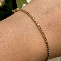 Bracelete Torcidinho em Ouro Rosé 18K 1,3mm - MI19708 - MICHELETTI JOIAS