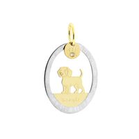 Pingente Cachorro Beagle Bicolor em Ouro 18K - MI18037 - MICHELETTI JOIAS