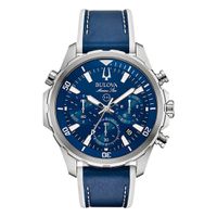 Relógio Bulova Marine Star Cronógrafo Mostrador Azul 96B287N... - MICHELETTI JOIAS