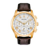 Relógio Bulova Aço Cronógrafo Dourado 97B169 - 97B169 - MICHELETTI JOIAS