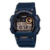 Relógio Casio Vibration Alarm Borracha Azul W-735H-2AVDF - W... - MICHELETTI JOIAS