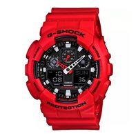 Relogio G-Shock AnaDigi Masculino Vermelho GA-100B - GA-100B... - MICHELETTI JOIAS