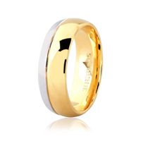 Aliança De Ouro 18k Bicolor 6,50mm Anatômica - 75.0249.04.00... - MICHELETTI JOIAS