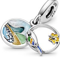 Charm Pendente Pandora Papagaio e Praia Do Brasil - 798919C0 - MICHELETTI JOIAS