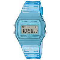 Relógio Casio Digital Azul com Pulseira de Borracha - F-91WS... - MICHELETTI JOIAS