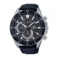 Relógio Casio Edifice Cronógrafo Preto e Prata Pulseira de C... - MICHELETTI JOIAS