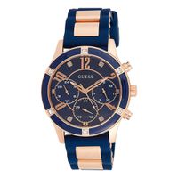 Relógio Guess Aço Analógico Azul Detalhes Rose W1234L4 - W12... - MICHELETTI JOIAS