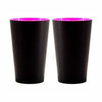 Copo Twister Acrílico Preto Fosco 400ml