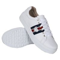 Tênis Casual Coração Branco DKShoes - Kátia Cintra