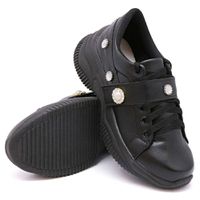 Tênis Casual Chuncky Pérola Preto Sola Preta KCSho... - Kátia Cintra