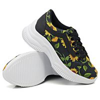 Tênis Casual Chuncky Girassol Listra Preto Sola Tr... - Kátia Cintra