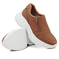 Tênis Casual Chuncky Zíper Caramelo Sola Tratorada... - Kátia Cintra
